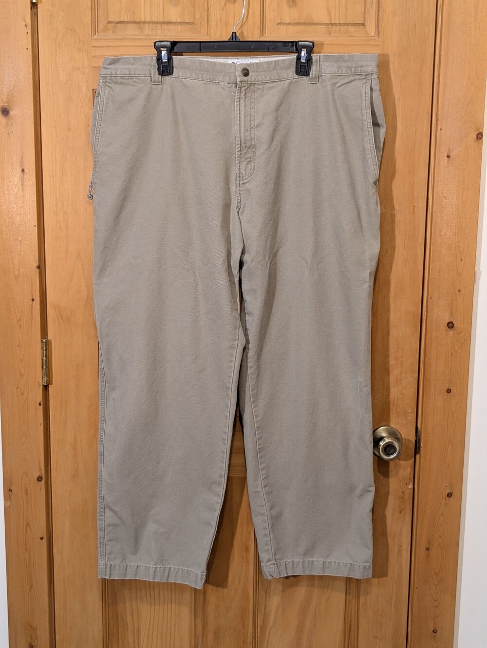 Columbia Pants Granite Cloth Canvas Men's 42x30 Beige Utility Hiking Workwear